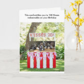 バセットハウンドのバースデー・カード カード (黄色い花)