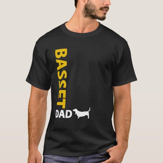 バセットハウンドのパパ Tシャツ (正面)