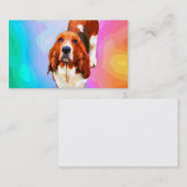 バセットハウンドのポップアートの名刺 名刺 (正面/裏面)
