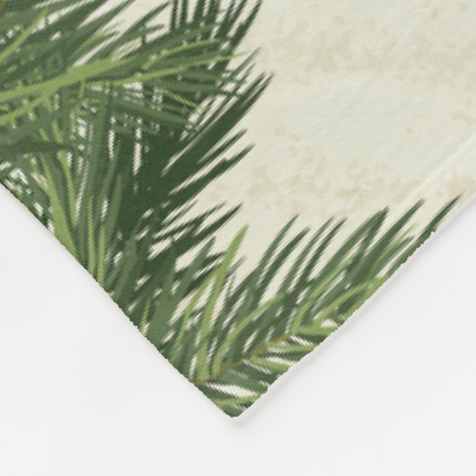 バセットハウンドのメリーで小さいクリスマス フリースブランケット (角)