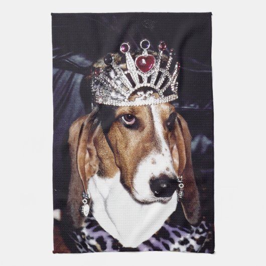 バセットハウンドの台所タオル キッチンタオル (縦)