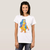 バセットハウンドの女性ワイシャツ Tシャツ (正面フル)