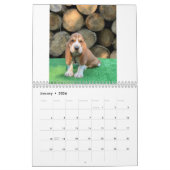 バセットハウンドの子犬のカレンダー カレンダー (1月 2026)