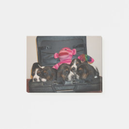 バセットハウンドの子犬のメモ帳 ポストイット