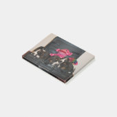 バセットハウンドの子犬のメモ帳 ポストイット (アングル)