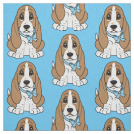 バセットハウンドの子犬 ファブリック