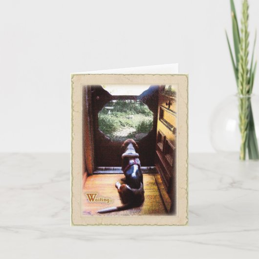 バセットハウンドの待っていること カード (正面)