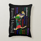 バセットハウンドの枕 アクセントクッション (裏面(縦))