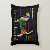 バセットハウンドの枕 アクセントクッション (正面(垂直))