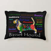 バセットハウンドの枕 アクセントクッション (裏面)