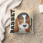 バセットハウンドの枕 クッション (ブランケット)