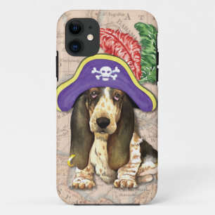 バセットハウンドの海賊 iPhone 11 ケース