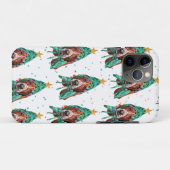 バセットハウンドの犬の模様の星 クリスマス Case-Mate iPhoneケース (裏面(横))
