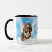 バセットハウンドの犬用天国 記念品 マグカップ (左)
