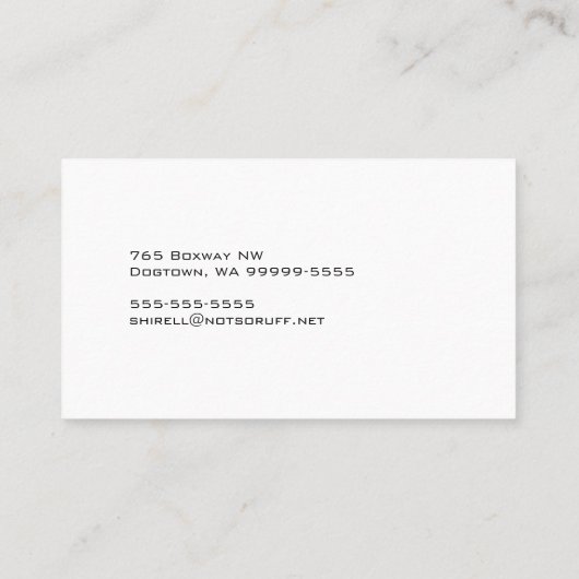 バセットハウンドの犬粗かった一見 名刺 (裏面)