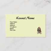 バセットハウンドの繁殖動物の名刺 名刺 (裏面)