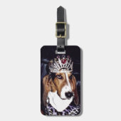 バセットハウンドの荷物のラベル ラゲッジタグ (正面縦)