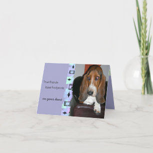 バセットハウンドの誕生日の挨拶状 カード