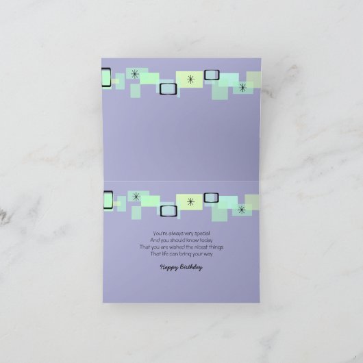 バセットハウンドの誕生日の挨拶状 カード (内部)