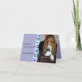 バセットハウンドの誕生日の挨拶状 カード (正面)