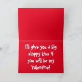 バセットハウンドを持つ犬からのバレンタイン シーズンカード (内部)