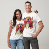 バセットハウンドウォーターの色の羽 Tシャツ (ユニセックス)