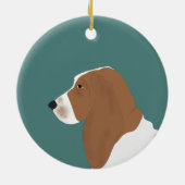 バセットハウンドオーナメント セラミックオーナメント (裏面)
