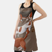 バセットハウンドカボチャ収穫パターン エプロン (インサイチュ)