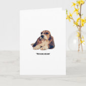 バセットハウンドカード カード (黄色い花)