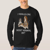 バセットハウンドギフトマン犬好きの犬バセットハウンド Tシャツ (正面)