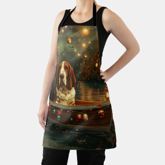 バセットハウンドクリスマスフェスティバル航海 エプロン (インサイチュ)