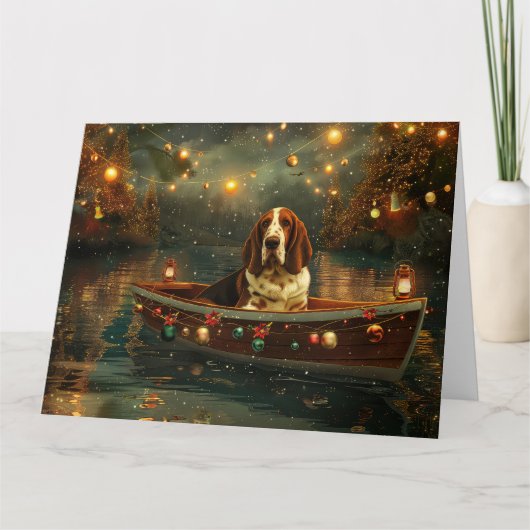 バセットハウンドクリスマスフェスティバル航海 カード (正面)