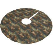 バセットハウンドクリスマスフェスティバル航海 ブラッシュドポリエステルツリースカート (アングル)