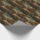 バセットハウンドクリスマスフェスティバル航海 ラッピングペーパー (角)