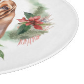 バセットハウンドクリスマスリースフェスティバルカップ カッティングボード (角)