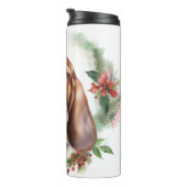 バセットハウンドクリスマスリースフェスティバルカップ タンブラー (回転右)