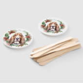 バセットハウンドクリスマスリースフェスティバルカップ ハンドファン (組立なし)