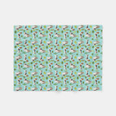 バセットハウンドサボテン毛布 – 犬の贈り物 フリースブランケット (正面(横))