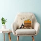 バセットハウンドサンクスギビング秋アクセント枕 クッション (椅子)