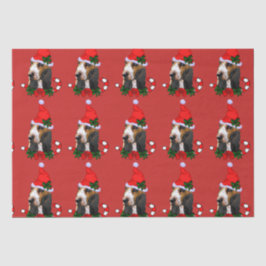 バセットハウンドサンタハットクリスマス 薄葉紙