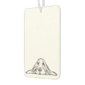 バセットハウンドシンプル白黒子犬の目 カーエアーフレッシュナー (左)