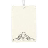 バセットハウンドシンプル白黒子犬の目 カーエアーフレッシュナー (裏面)