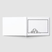 バセットハウンドシンプル白黒子犬の目 ゲストブック (全面)