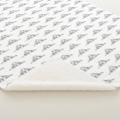 バセットハウンドシンプル白黒子犬の目 シェルパブランケット (3/4)