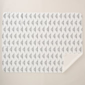 バセットハウンドシンプル白黒子犬の目 シェルパブランケット (正面(横))