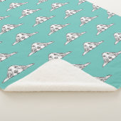 バセットハウンドシンプル白黒子犬の目 シェルパブランケット (3/4)