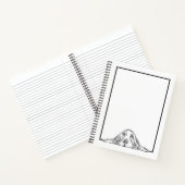 バセットハウンドシンプル白黒子犬の目 ノートブック (内部)