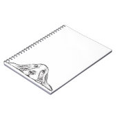 バセットハウンドシンプル白黒子犬の目 ノートブック (左側)