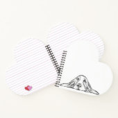 バセットハウンドシンプル白黒子犬の目 ノートブック (内部)