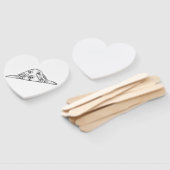 バセットハウンドシンプル白黒子犬の目 ハンドファン (組立なし)